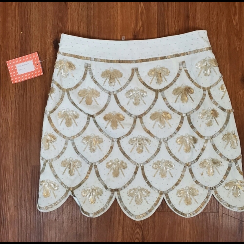 Moon Ivory Formal Skirt with Bowties NWT - Picture 3 of 4